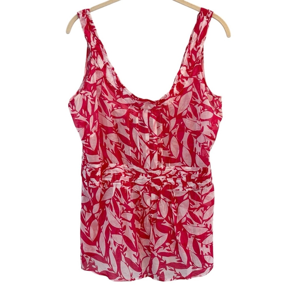 Monsoon London Y2K Silk Blend Floral Top Womens Size M/L Pink Boho Festival‎